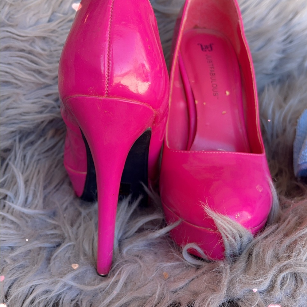 JustFab Hot Pink Platform Heels